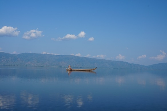 Fishing boat on the lake